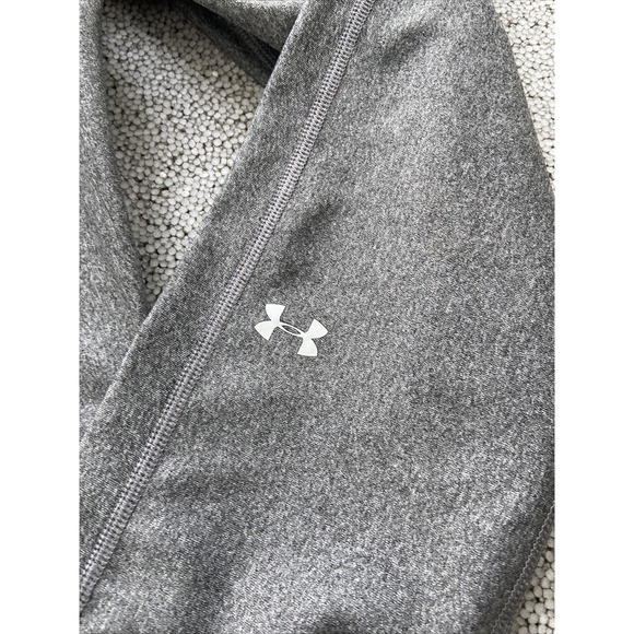 Under Armour Compression Capri Pants Women's Large Grey Lime Heat Gear - Picture 9 of 9